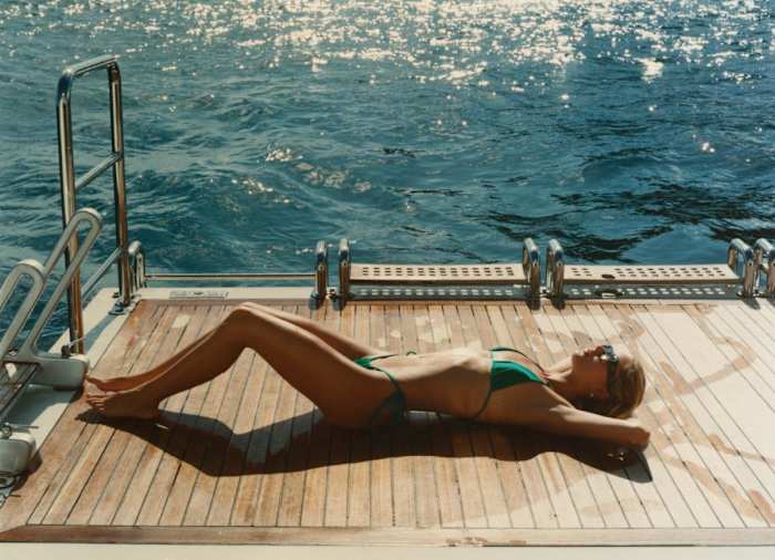 The Galaxy campaign features Natasja Madsen and was shot by photographer Sam Dameshek on the Galaxy Super Yacht in Antigua.